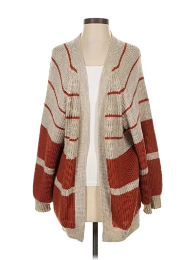 Pre-owned Amuse Society Cardigan Sweater In Brown