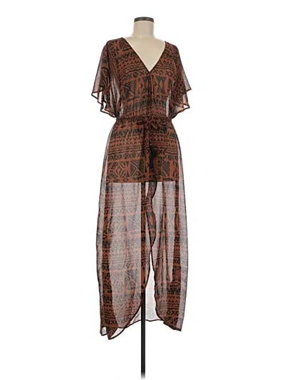 Pre-owned Amuse Society Casual Dress In Brown