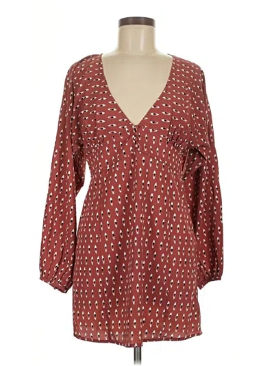 Pre-owned Amuse Society Casual Dress In Brown