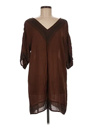 Pre-owned Amuse Society Casual Dress In Brown