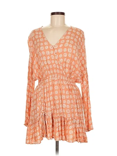 Pre-owned Amuse Society Casual Dress In Orange