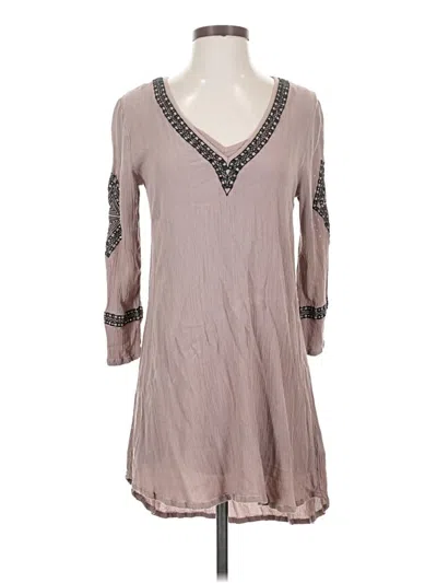 Pre-owned Amuse Society Casual Dress In Tan