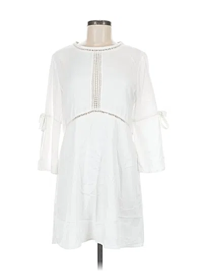 Pre-owned Amuse Society Casual Dress In White