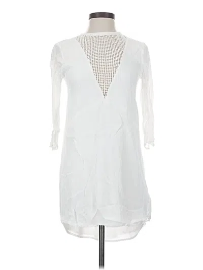 Pre-owned Amuse Society Casual Dress In White