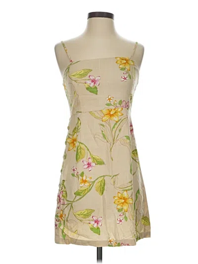 Pre-owned Amuse Society Cocktail Dress In Tan