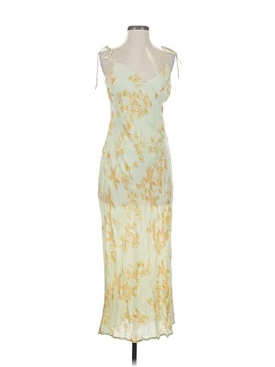 Pre-owned Amuse Society Cocktail Dress In Yellow