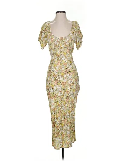 Pre-owned Amuse Society Cocktail Dress In Yellow