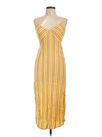 Pre-owned Amuse Society Cocktail Dress In Yellow