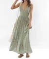 Amuse Society Cosi Bello Woven Maxi Dress In Pal In Green