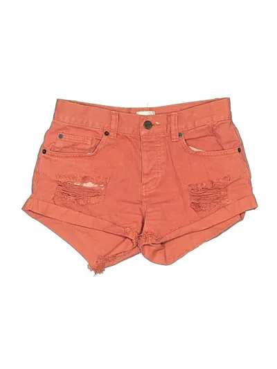 Pre-owned Amuse Society Denim Shorts In Orange