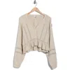 Amuse Society It's Showtime Knit Button-up Shirt In Neutral