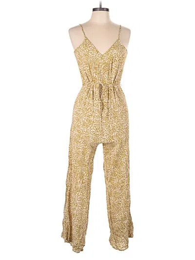 Pre-owned Amuse Society Jumpsuit In Gold