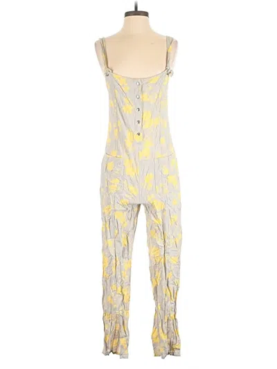 Pre-owned Amuse Society Jumpsuit In Yellow