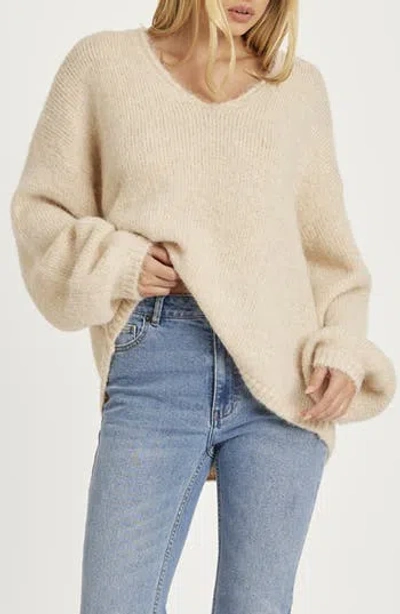 Amuse Society Kingston Oversize Sweater In Neutral