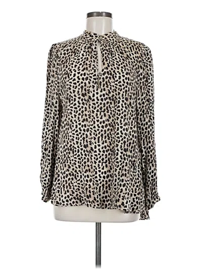 Pre-owned Amuse Society Long Sleeve Blouse In White