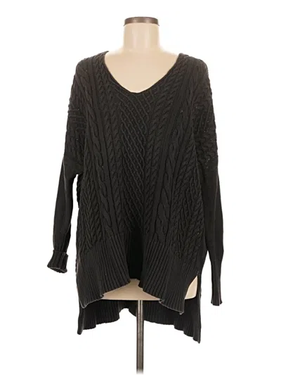 Pre-owned Amuse Society Pullover Sweater In Black