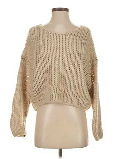 Pre-owned Amuse Society Pullover Sweater In Brown