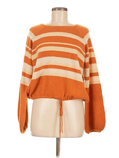 Pre-owned Amuse Society Pullover Sweater In Orange