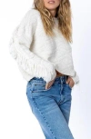 Amuse Society Rodeo Days Crop Sweater In White