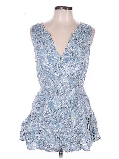 Pre-owned Amuse Society Romper In Blue