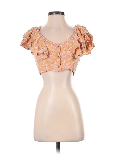 Pre-owned Amuse Society Short Sleeve Blouse