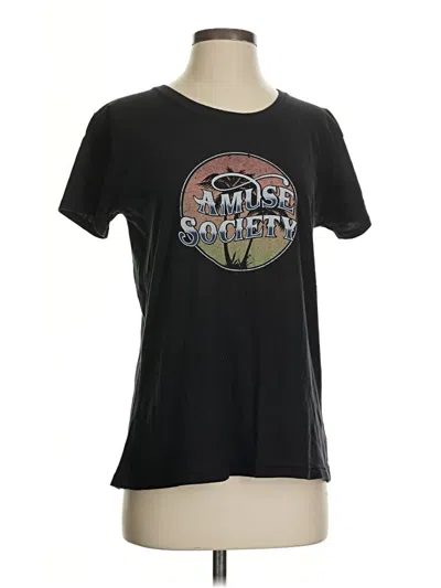 Pre-owned Amuse Society Short Sleeve T-shirt In Black