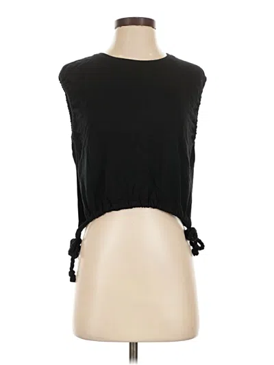 Pre-owned Amuse Society Sleeveless Top Black Keyhole Neckline Tops