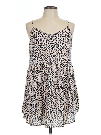 Pre-owned Amuse Society Sleeveless Top Ivory Strapless Neckline Tops In White