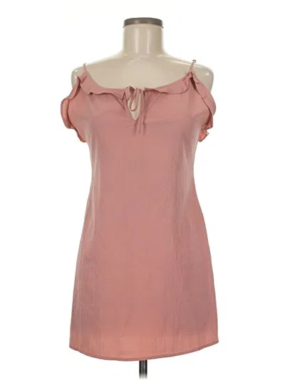 Pre-owned Amuse Society Sleeveless Top Pink Cold Shoulder Neckline Tops