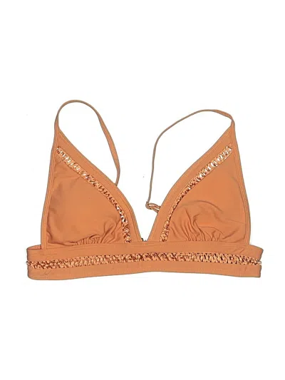 Pre-owned Amuse Society Swimsuit Top Tan Swimwear In Brown