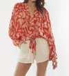 Amuse Society Ticker To Paradise Top In Tangerine In Orange