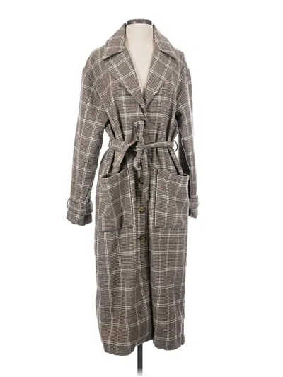 Pre-owned Amuse Society Trenchcoat In Tan