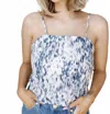 Amuse Society Valerie Woven Tank In Cbu In Blue