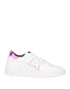 Amwh Woman Sneakers White Size 8 Leather In White