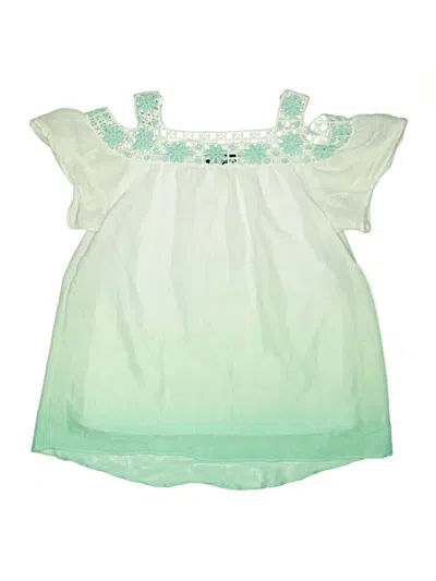 Pre-owned Amy Byer Kids' Short Sleeve Blouse In Blue