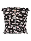 Amy Crookes Floral-print Top In Black