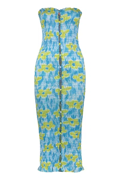 Amy Crookes Midi Dress In Blue