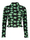 Amy Crookes Printed Long-sleeve Top In Black
