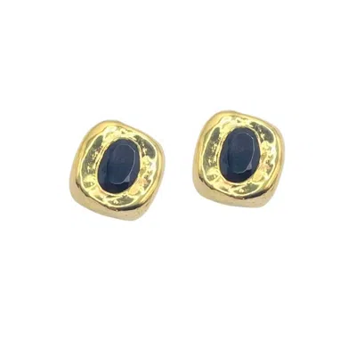 Amy Delson Jewelry Women's Black / Gold Stella - Black Onyx Gold Vermeil Stud Earrings