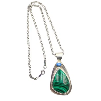Amy Delson Jewelry Women's Blue / Green / Silver Melissa - Malachite, Denim Lapis Lazuli Sterling Silver Necklace