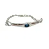 Amy Delson Jewelry Women's Blue / Silver Blake - Adjustable London Blue Topaz Sterling Silver Bracelet In Multi