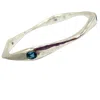Amy Delson Jewelry Women's Blue / Silver Brooke - London Blue Topaz Four Stone Silver Bangle Bracelet