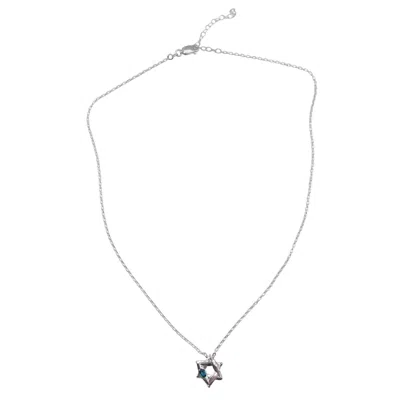 Amy Delson Jewelry Women's Blue / Silver Davida - London Blue Topaz Sterling Silver Star Necklace