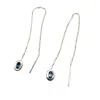 Amy Delson Jewelry Women's Blue / Silver Thelma - London Blue Topaz Silver Threader Earrings