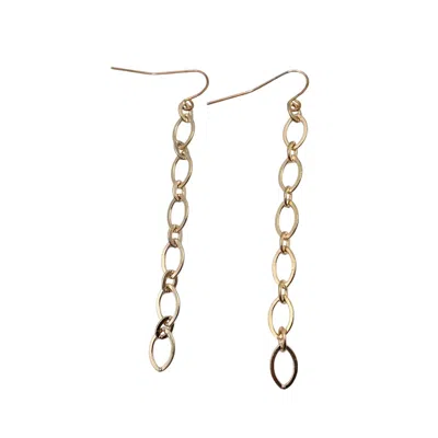 Amy Delson Jewelry Women's Glenda - Golden Link Dangle Chain Earrings