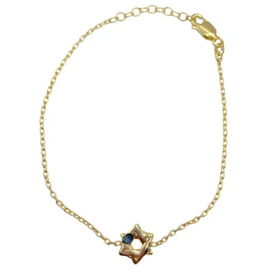 Amy Delson Jewelry Women's Gold / Blue Davida - London Blue Topaz Gold Vermeil Star Bracelet