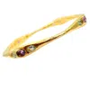 Amy Delson Jewelry Women's Gold / Blue / Pink Bella - Twelve Gemstone Amethyst, Sky Blue Topaz Gold Bangle