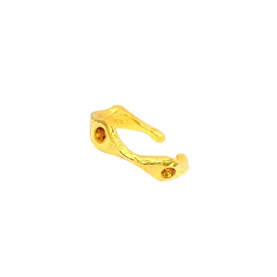 Amy Delson Jewelry Women's Gold / Yellow / Orange Chloe - Citrine Three Stone Gold Ear Cuff