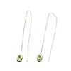 Amy Delson Jewelry Women's Green / Silver Thelma - Green Peridot Silver Threader Earrings In Multi