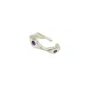 Amy Delson Jewelry Women's Pink / Purple / Silver Chloe - Amethyst Three Stone Silver Ear Cuff